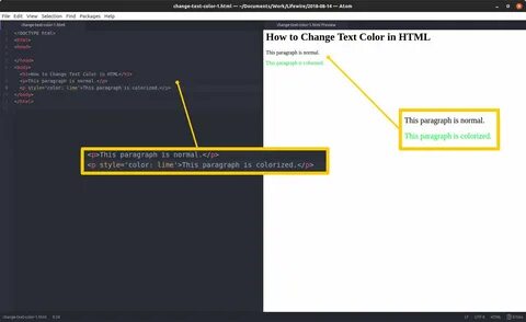 Цвет фона текста html