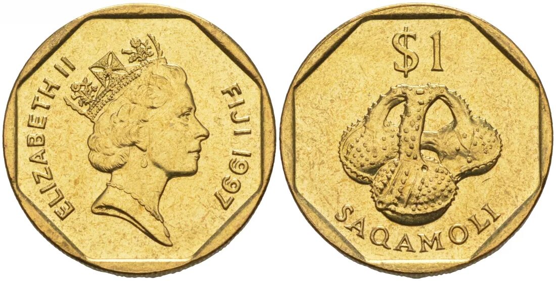 Юкоин монеты. Фиджи 1 доллар, 1995. Монета Fiji Dollar one. Фиджи 1 доллар, 1997. Доллар Фиджи монеты.