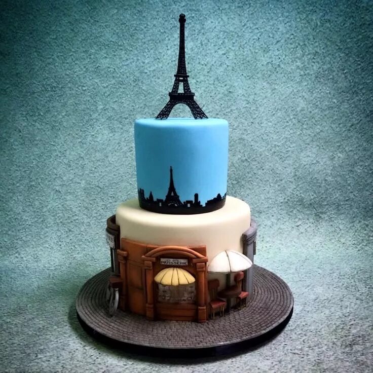 Торт Эйфелева башня. Дизайнерские торты. Тематические торты. Необычные торты. City cake
