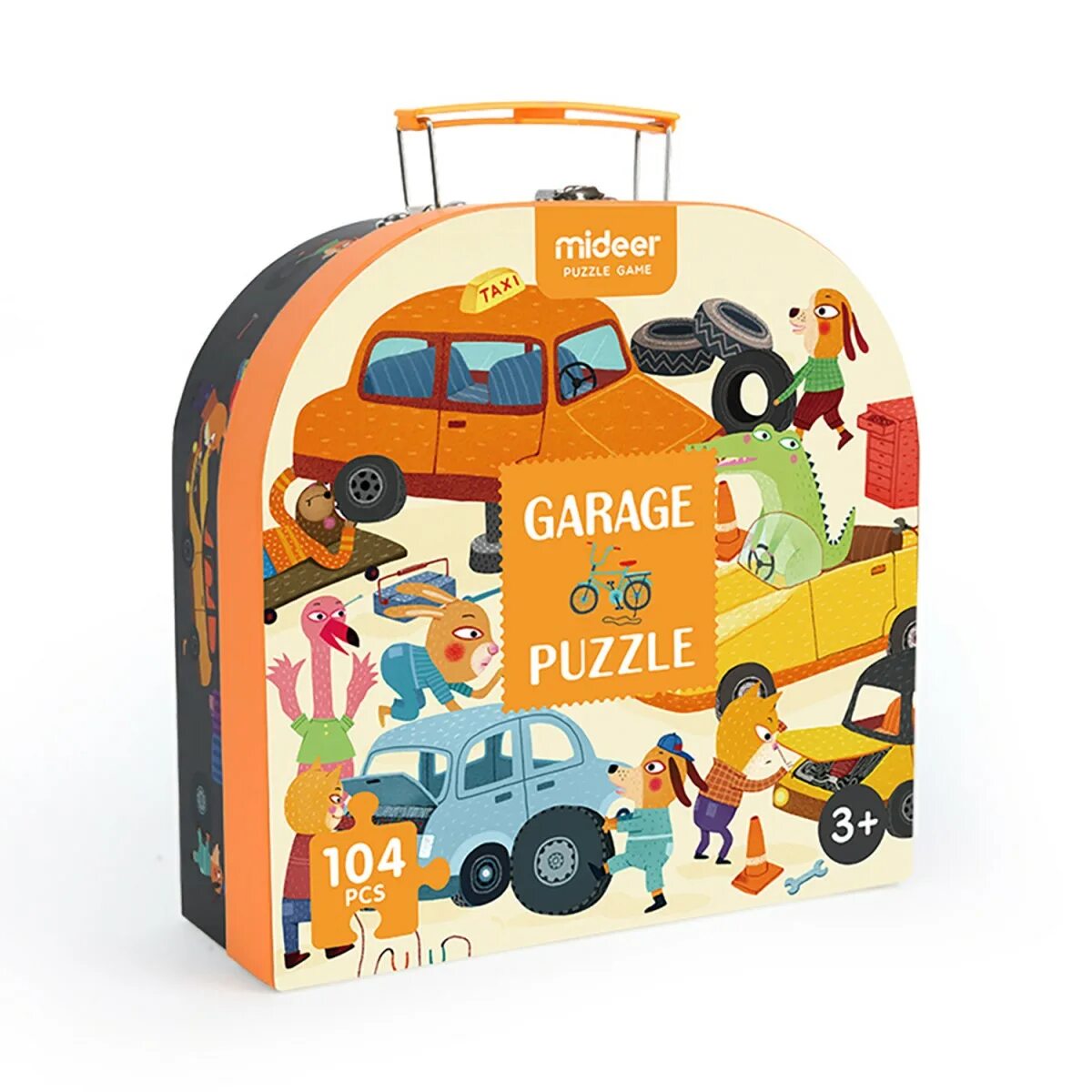 Пазл "гараж". Пазлы автомобили и мотоциклы. Puzzle garage. Mideer пазл 104. Гараж пазл в чемодане.