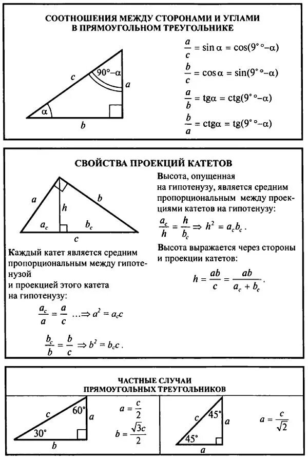 Гипотенуза равна 1. Формула высоты в прямоугольном треугольнике. Формулы прямоугольного треугольника 10 класс. Формула нахождения основания прямоугольного треугольника. Свойства соотношения прямоугольного треугольника.