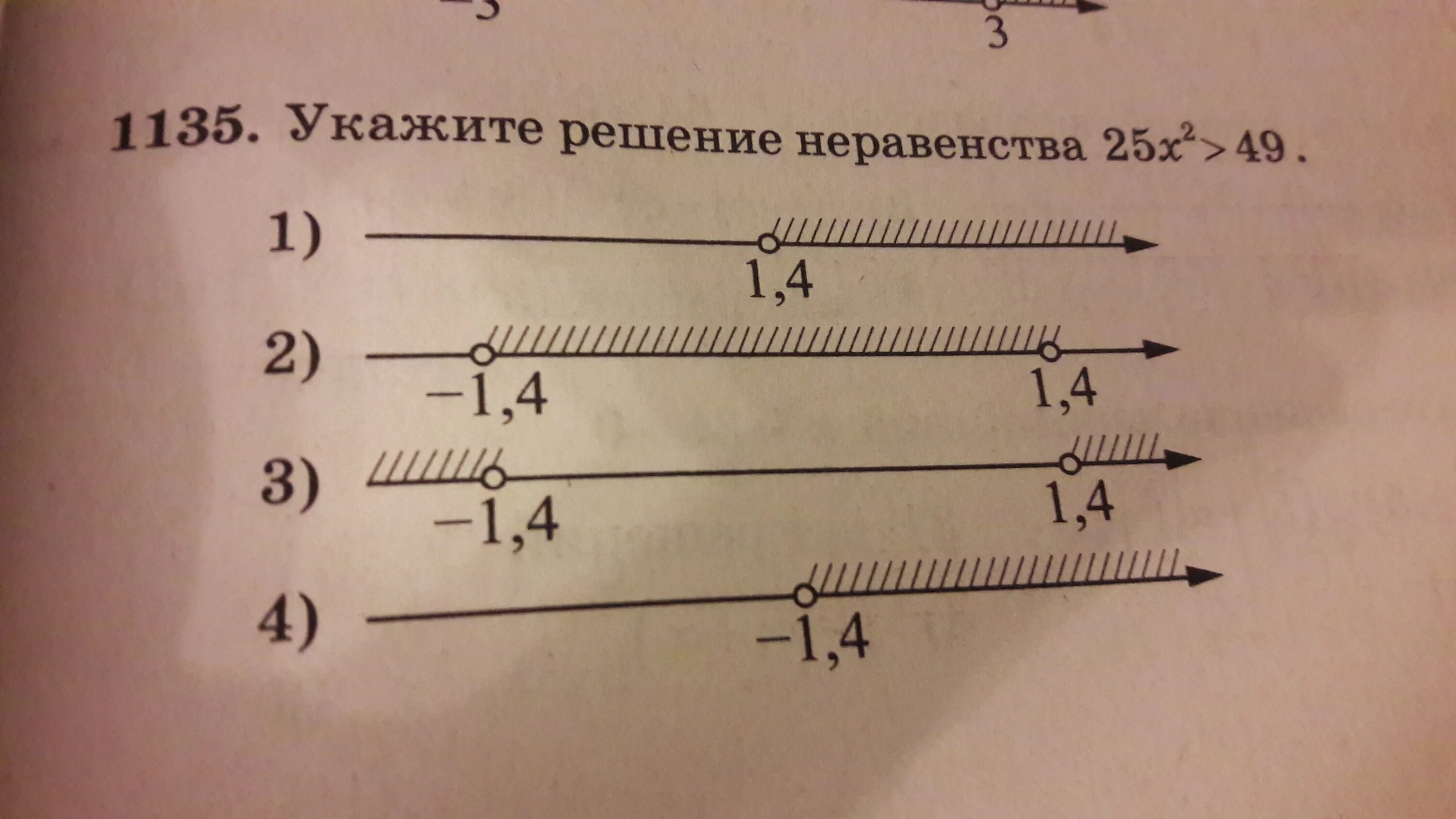 Укажите решение неравенства 25х2 больше