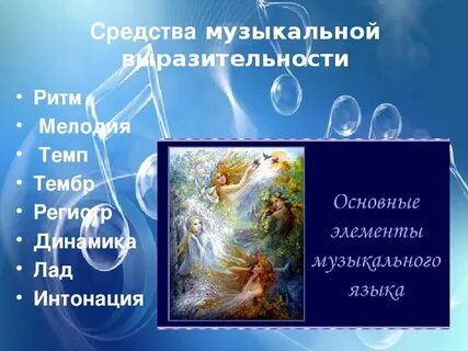 Средства выразительности мелодия ритм