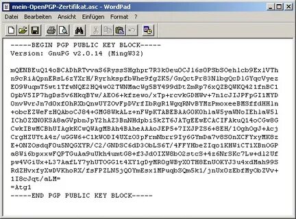 Begin public key