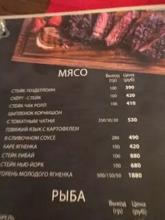 Вино и мясо меню