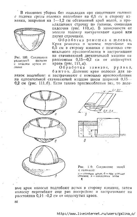 головные уборы конструирование