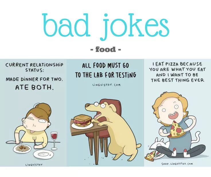 Poorly drawn lines на русском. Food jokes. Funny jokes. English jokes about food. Food jokes.
