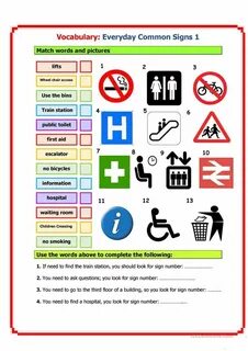 Signs relating to travel 8 grade