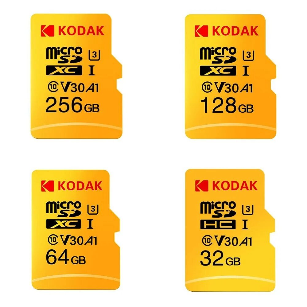 Скорость чтения карт памяти. Карта памяти микро SD 32 ГБ. Kodak MICROSD UHS 256 ГБ. Кодак микро флешка 64 ГБ V 30. Карта памяти 128 ГБ микро SD 10 u3.