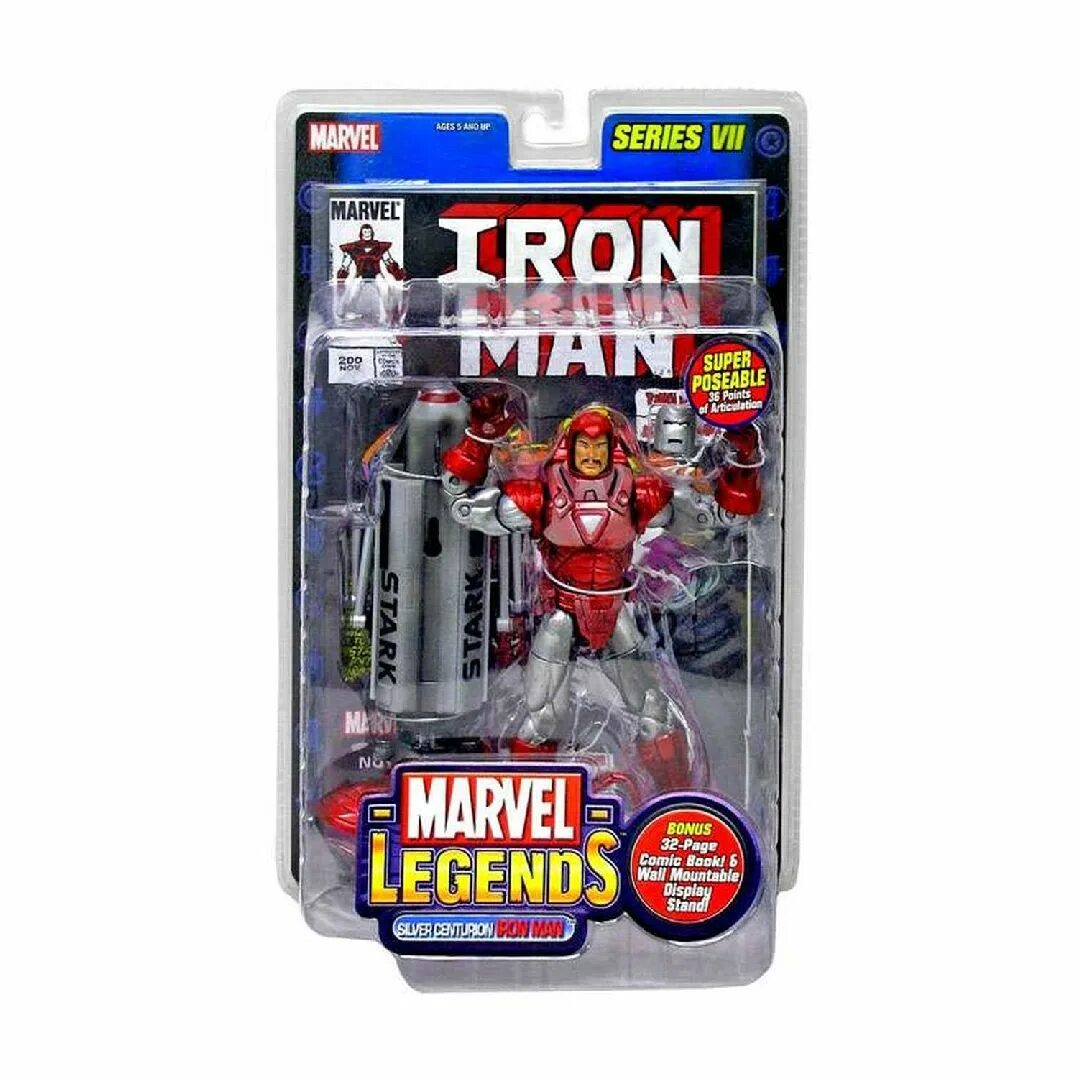 Iron man Toy biz Figure Silver Centurion. Series 7 series 8