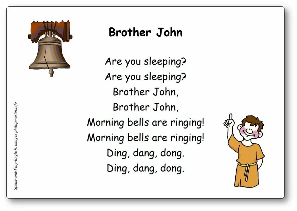 My brother are sleeping. Are you sleeping brother John текст. Rhymes in English. Ding Ding dong текст. Бразер Джон стихотворение.