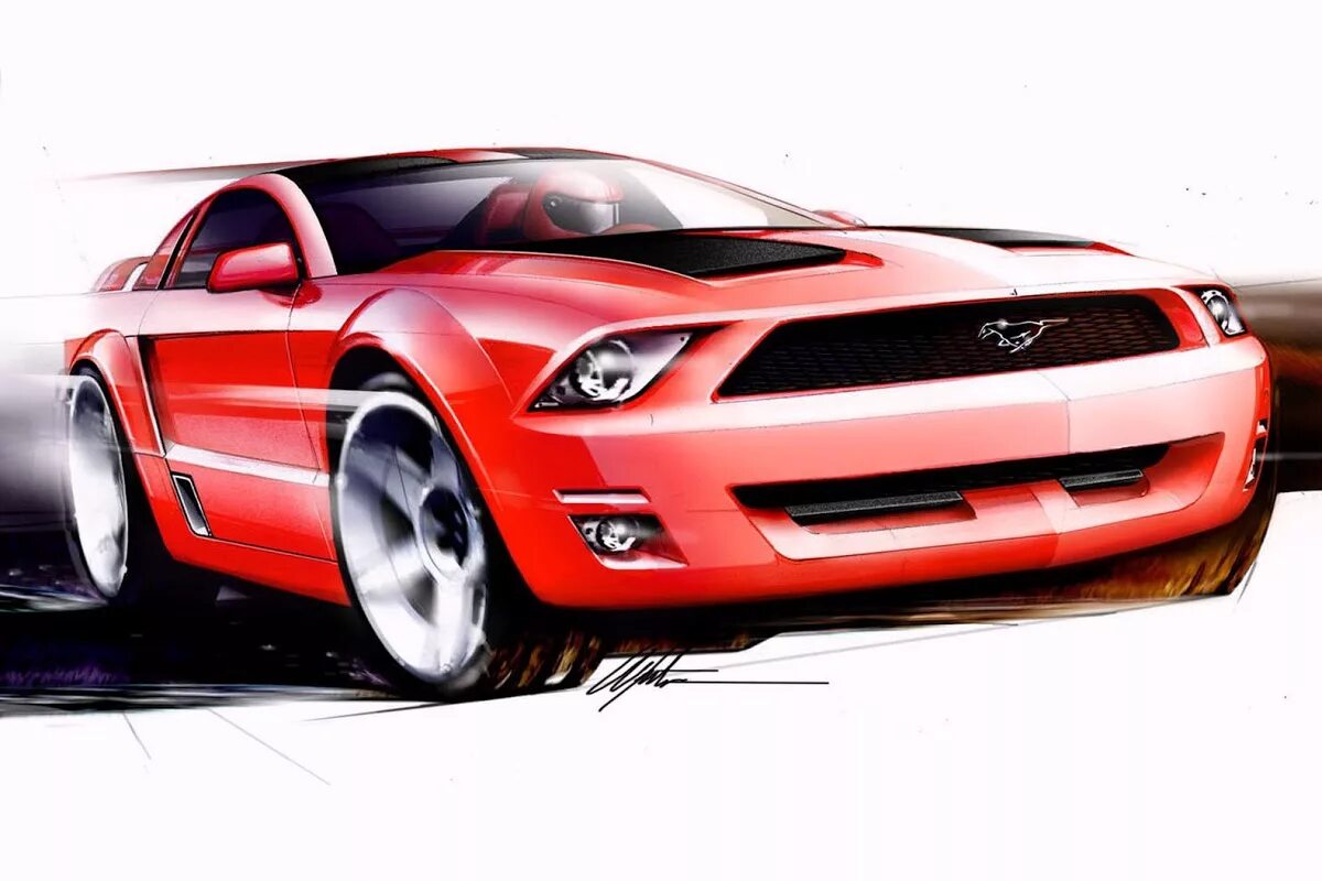 Нарисуй красный автомобиль. Форд Мустанг 2003 gt. Ford Mustang Concept 2003. Ford Mustang gt Concept. Ford Mustang GTR Concept.