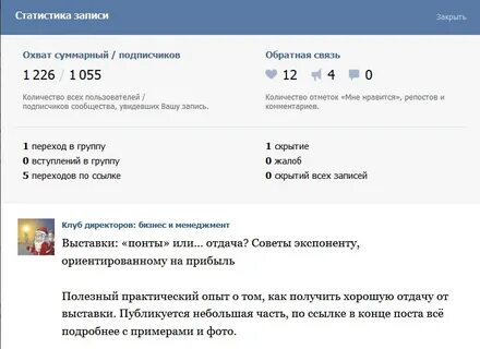 Статистика постов