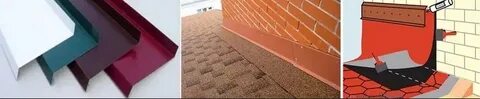Монтаж планки примыкания кровли