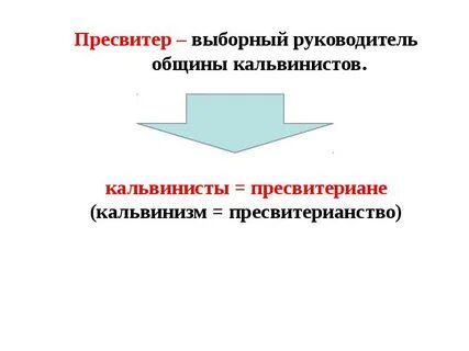Избрание главы общины пресвитера