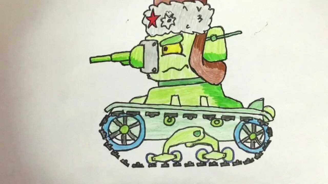 Рисунок 26. Т-26 танк Геранд. Танк т 26 из мультика. Танк рисунок.