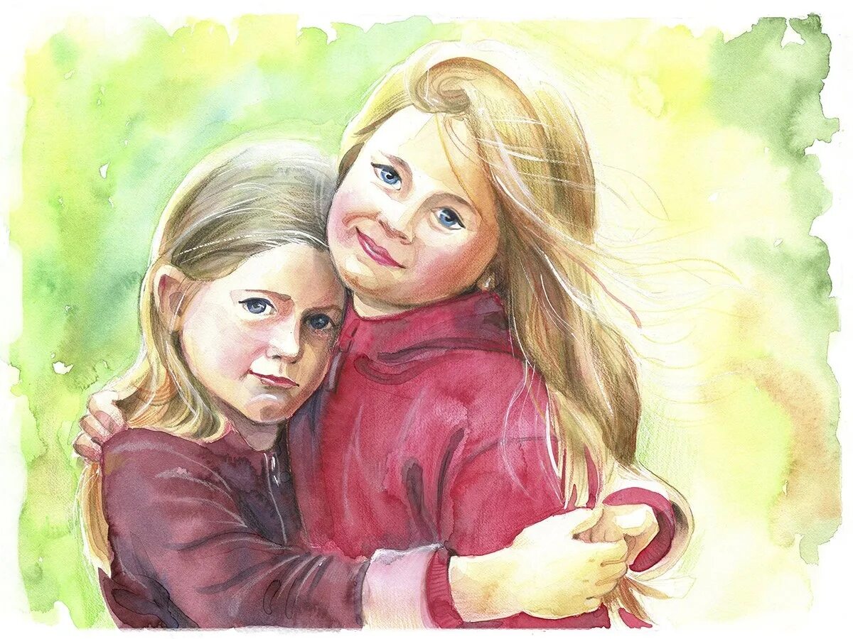 Маме sister. Портрет двух девушек. Рисунок для сестры. Красивые рисунки. Портрет сестры.