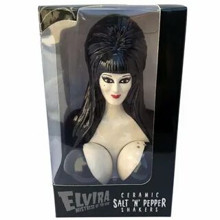 Official Elvira Mistress of the Dark salt n pepper shakers.