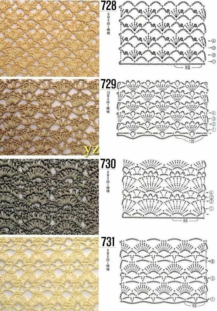 Простые рисунки крючком схемы. Образцы вязки крючком с описанием и схемами. Вязание крючком для начинающих узоры и схемы. Вязание крючком схемы узоров. Вязание крючком схемы узоров для толстой пряжи.