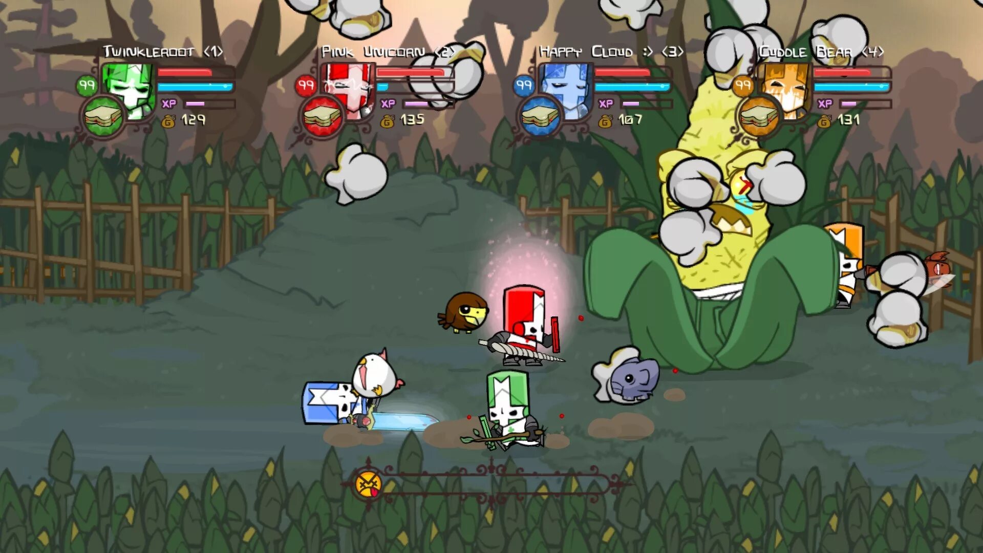 Игры на несколько человек на одном. Игра Кастл крашерс. Castle Crashers Xbox 360. Кастл крашерс 2008. Игра Castle Crashers 2.