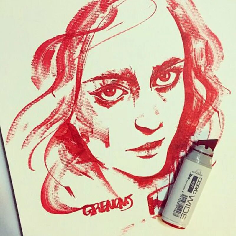 Зарисовки маркерами. Рука с фломастером. Маркер человек. Девушка фломастерами. Необычные портреты фломастерами.