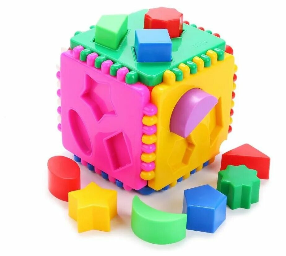 Куб сортер. Логический куб для детей. Сортер польская пластмасса куб. Логический куб детальки подходят.