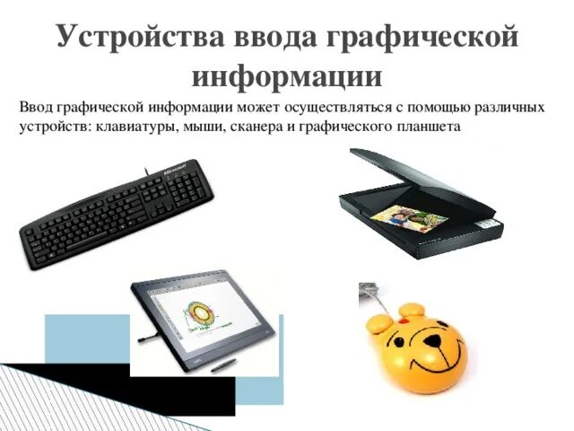 Устройства ввода информации. Устройства графического ввода. Устройства ввода графики. Ввод графической информации в компьютер. Для ввода графической информации используются