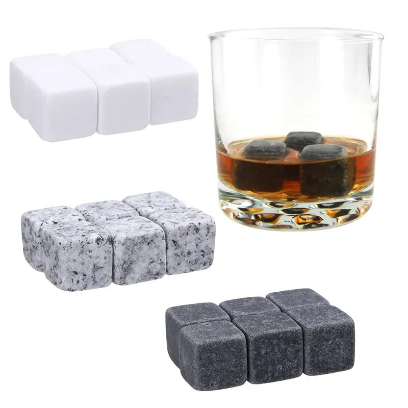 Для охлаждения напитков. Камни для виски whiskey stones 6 шт. кубики для виски. каменные кубики для охлаждения напитков. каменные кубики для виски.