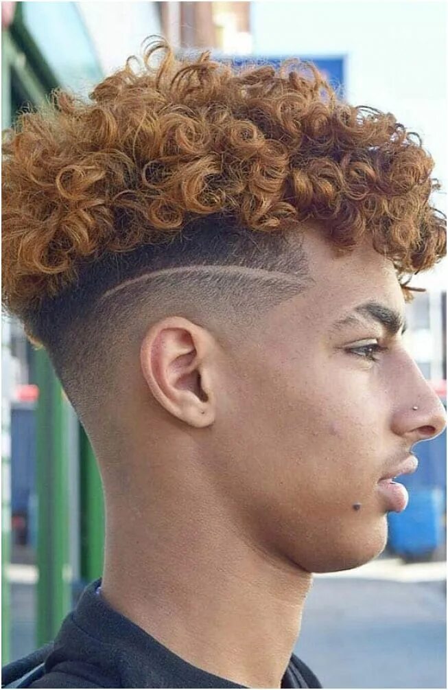 Curly undercut