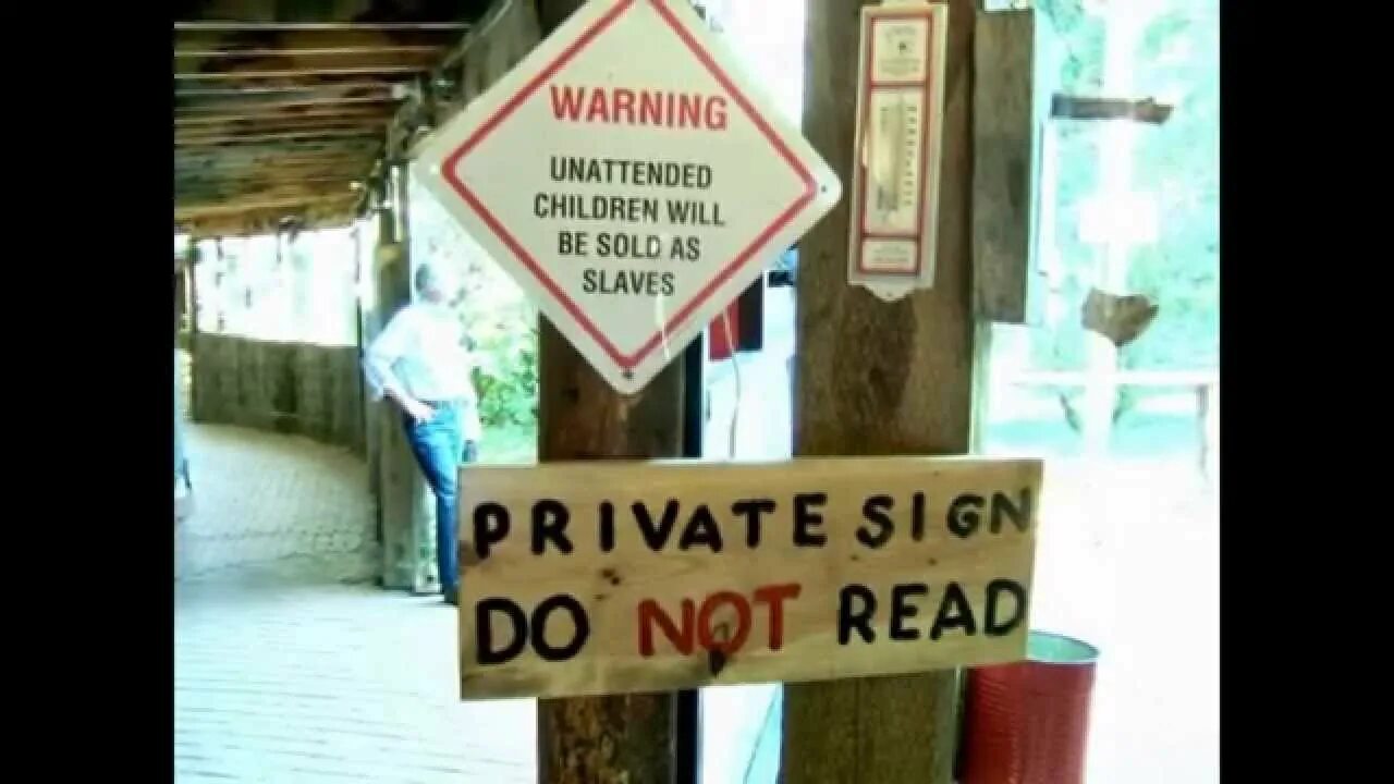 I did not sing. Do not read. private sign. not read. wtf private.