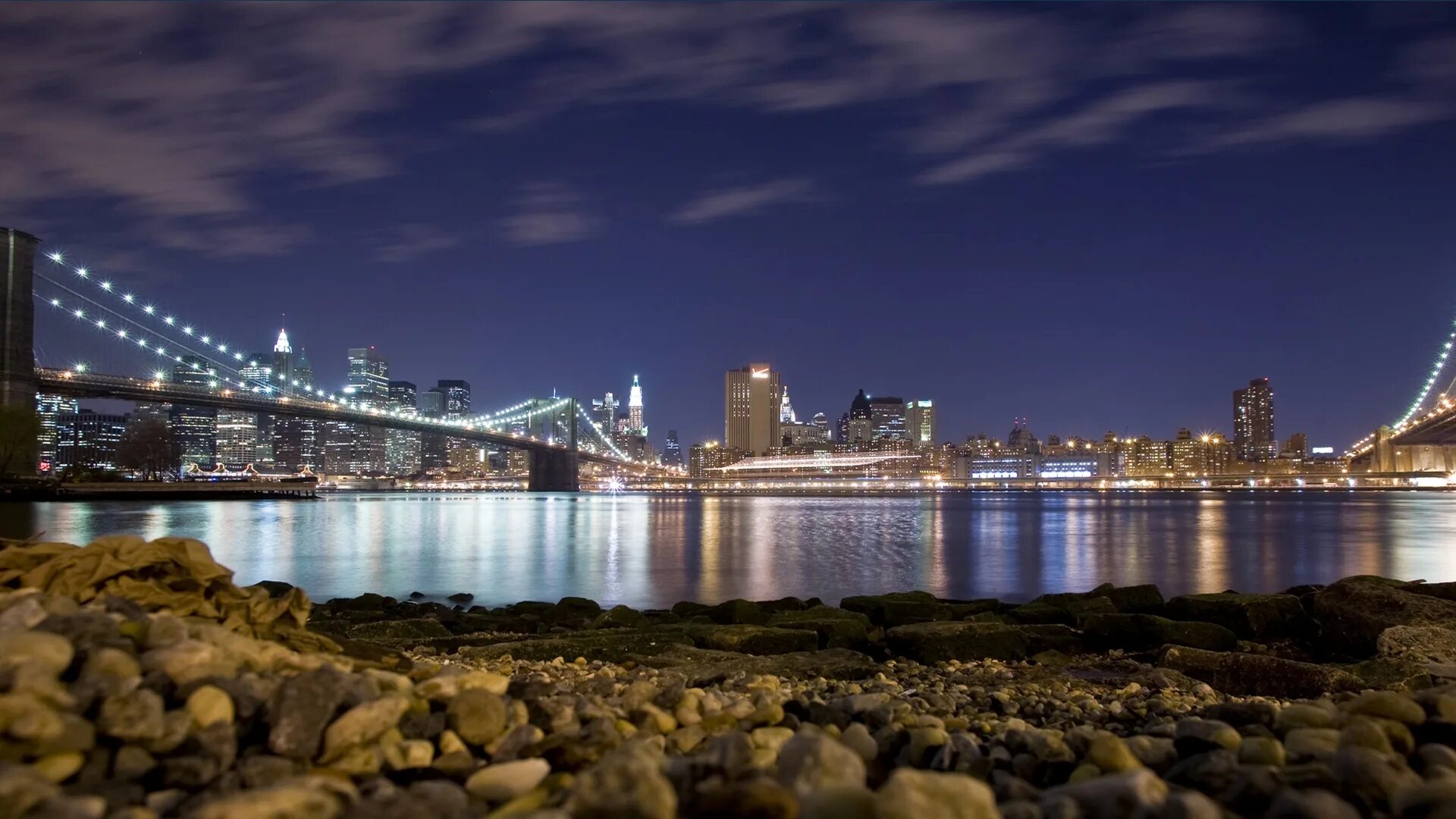 1080 максимальное разрешение. Бруклинский мост Нью-Йорк ночью. Бруклинский мост панорама. Пусан мост Нью-Йорк. Ночной Нью-Йорк Манхэттен.