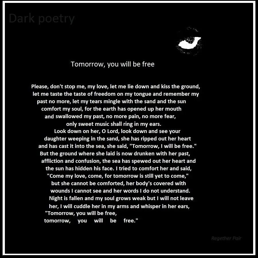 The poem tomorrow. Dark poems. Dark Beach текст. Dark is Poetry. Dark перевод.