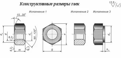 Как определить размер резьбы гайки