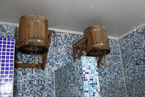 Потолок в помывочной в бане