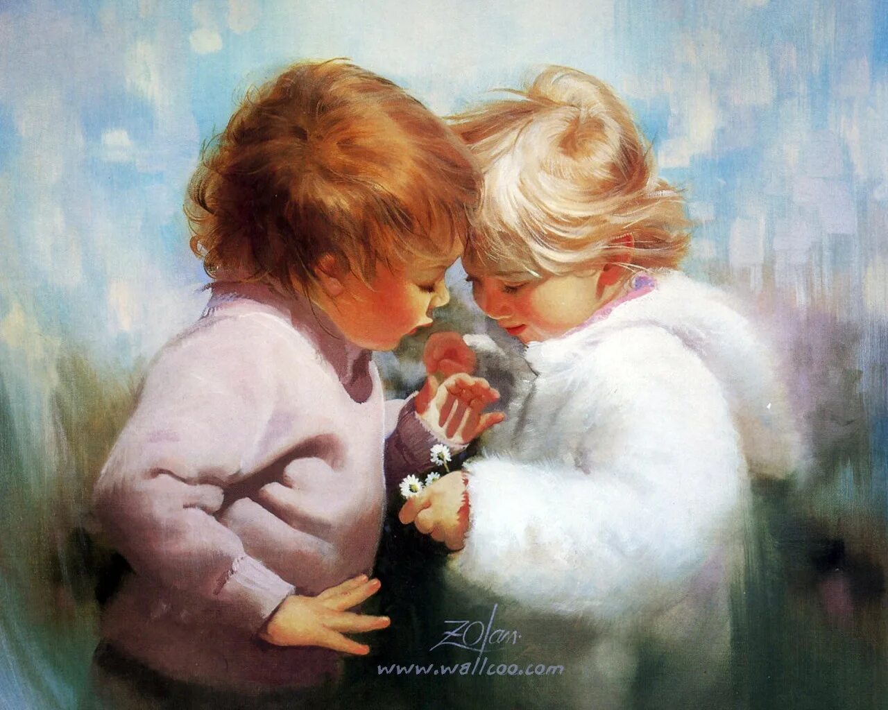 Детство первая любовь. Картины Дональда Золана дети.