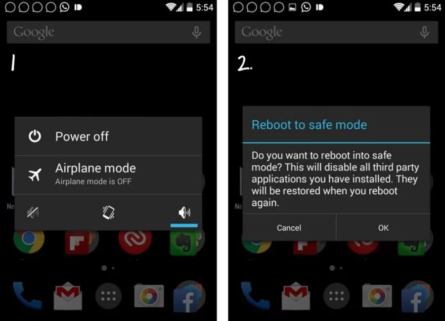 Launch safe mode