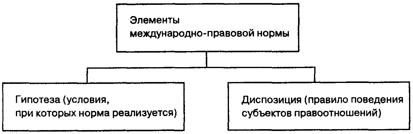 Международное право схема. Элементы правовой нормы.