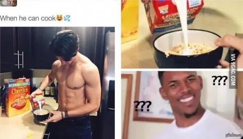 He cook right now
