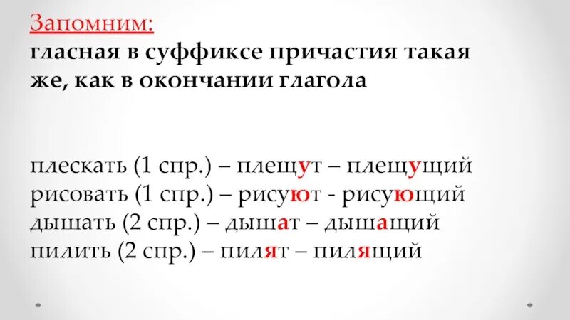 Безударные гласные в окончаниях причастий правило. Гласная в окончании причастий. Правописание окончаний причастий. Правописание безударных окончаний причастий. Растаявший лед правописание гласной в суффиксе действительного