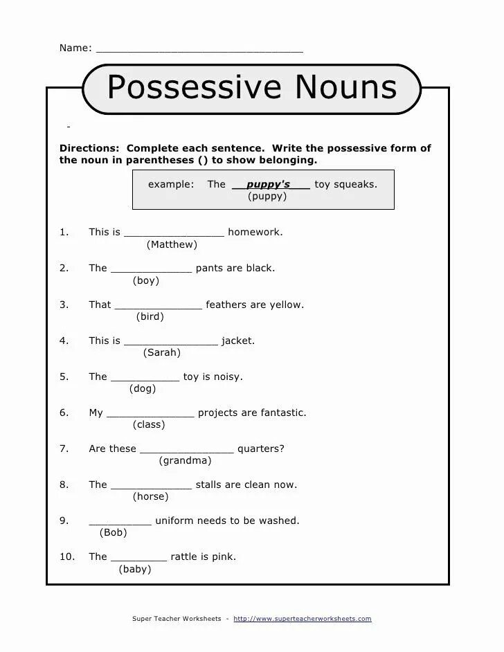 Whose who s exercise. Possessive Nouns в английском Worksheet. Притяжательные местоимения Worksheets. Possessive Nouns Worksheets. Притяжательные Worksheet Worksheet.