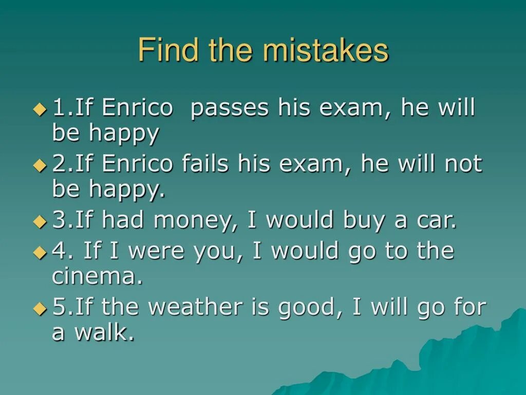 If he passed his exams he. Token passing. He___for the Exam, so he Passed it.. However in Enrico fails. Andy Pass his Exams and he.