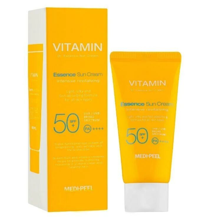 Medi-Peel Vitamin Dr. Essence Sun Cream - солнцезащитный крем, 50 мл.. Солнцезащитный крем Vitamin Essence Sun Cream Medi-Peel, 50мл. Солнцезащитный Vitamin Dr. Essence Sun Cream spf50+/pa++. Essence SPF 50 солнцезащитный крем для лица. Крем спф 50 для лица отзывы