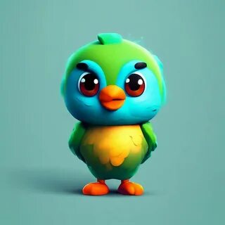 "Mascot Duolingo - Dawn" - image created in Shedevrum.