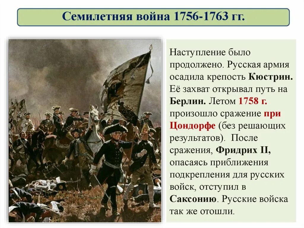 Итоги семилетней войны 1756-1763. Вступление россии в семилетнюю войну год