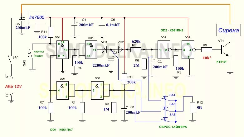 Gsm своими руками. Простая схема имитатора автосигнализации для. Простейшая схема охранной сигнализации. Схема передатчика охранной сигнализации. Схема сигнализации на микросхеме своими руками.