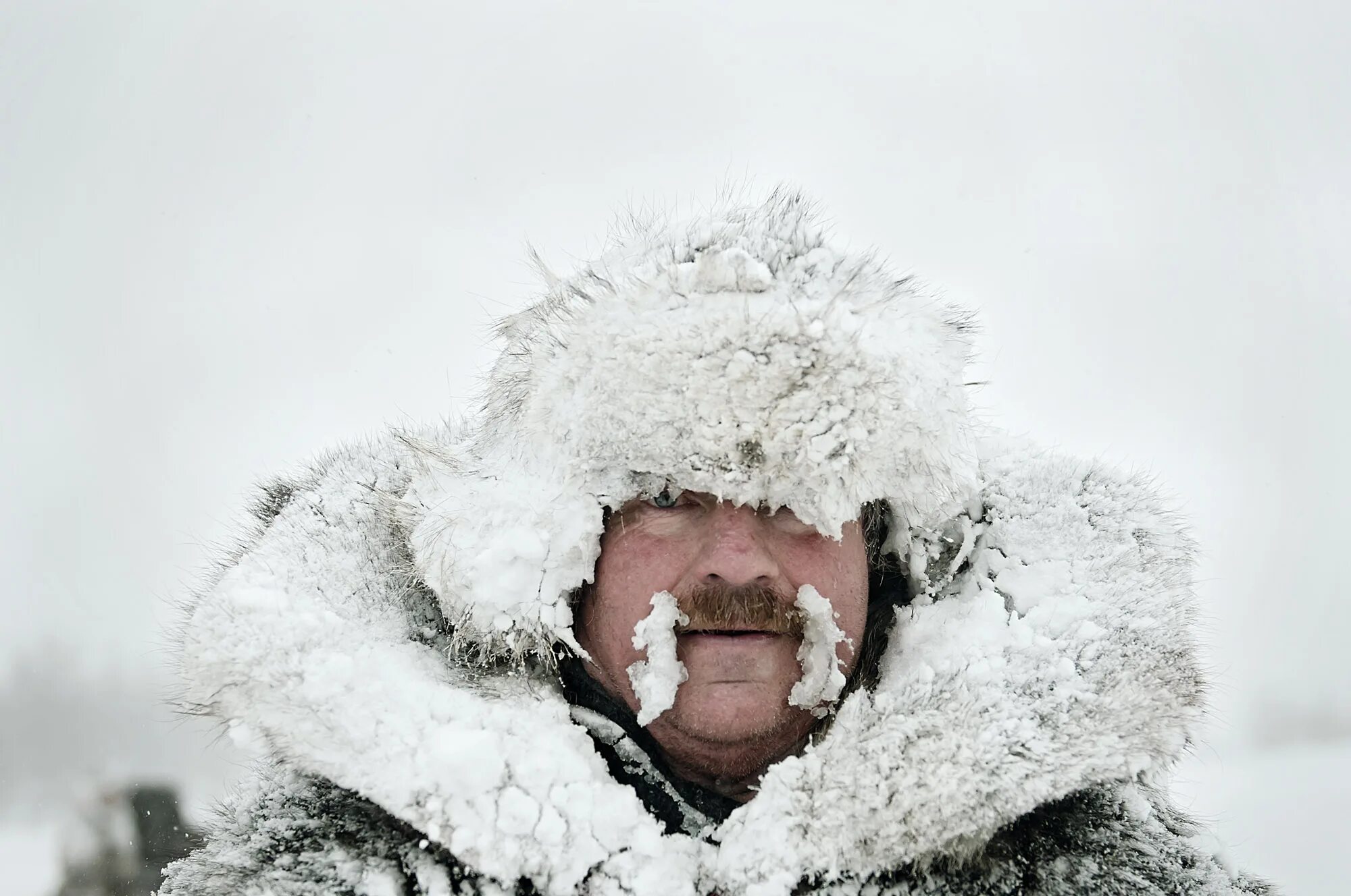 Совсем замерз. Человек в снегу. Мужик в снегу. Злая зима.