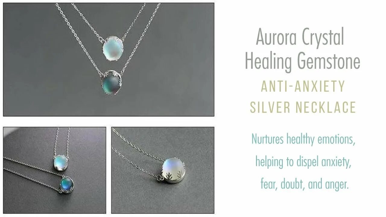 Кристалл Авроры. Anxiety Necklace. Aurora Crystal Glacial.