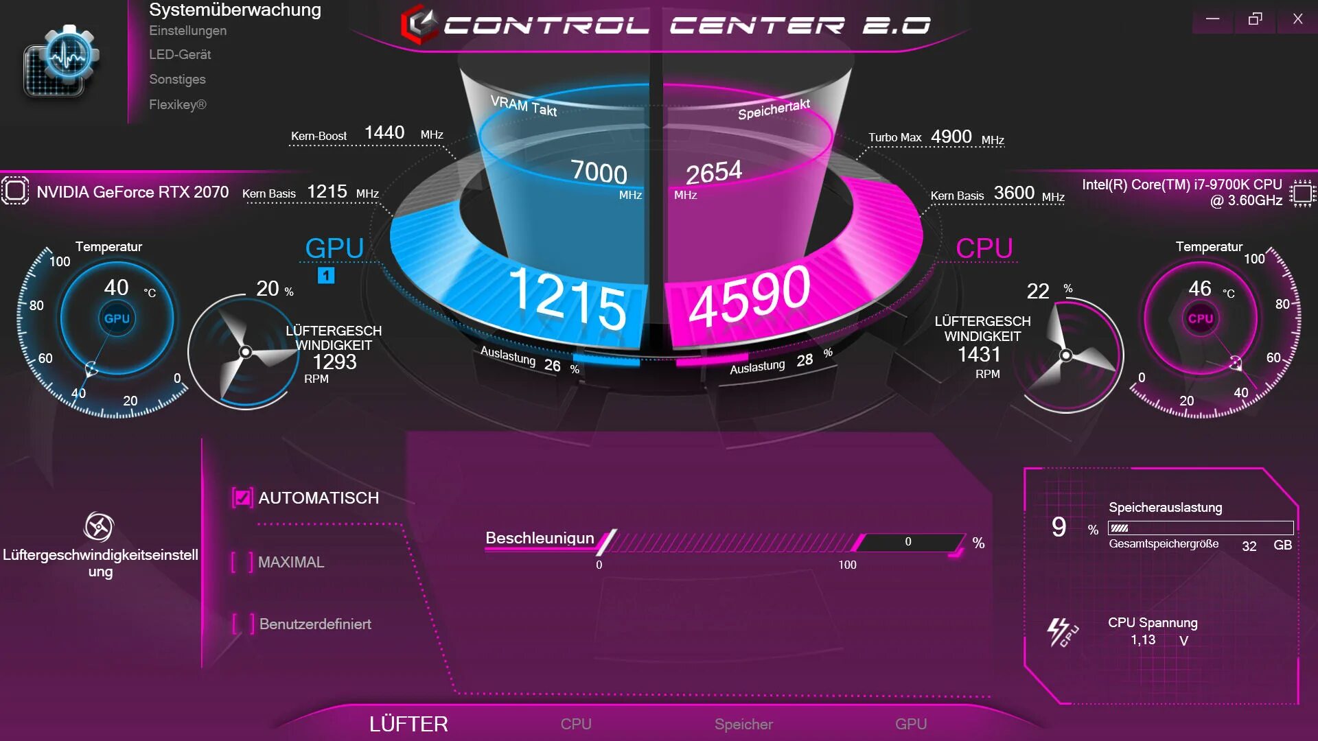 Программа для кулеров компьютера. Fan speed setting. dream machines control center. программа fan speed settings. eurocom sky x4c i9-9900ks.