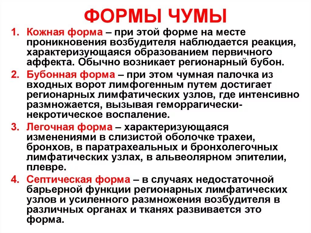 Проявление чумы