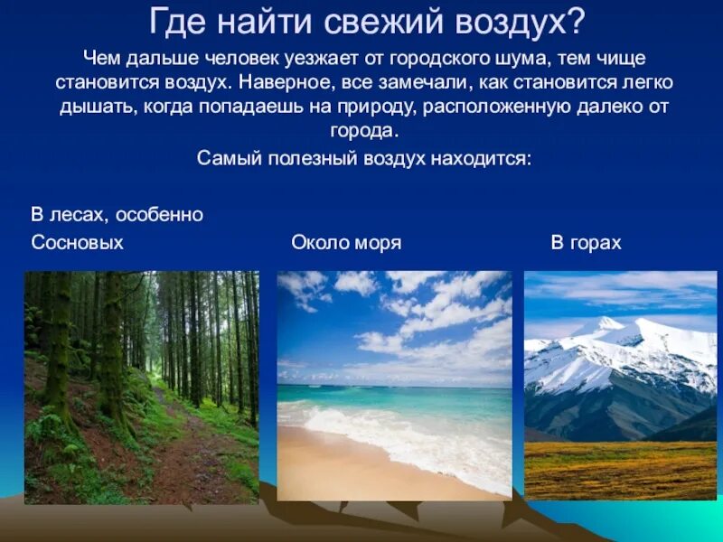 Где использовать воздух. Презентация на тему чистый воздух. чистый воздух доклад. сообщение на тему чистый воздух. доклад про воздух.